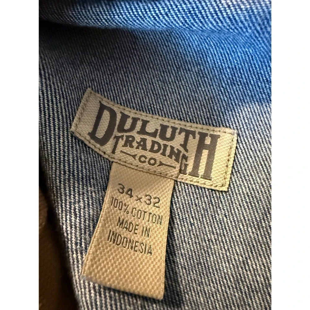 2 Duluth Trading Co Ballroom Jeans Mens 34x32 Blue Denim Straight Leg Work Pants